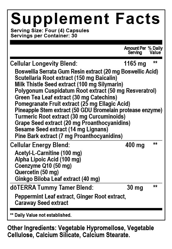 Alpha CRS+ Supplement Facts